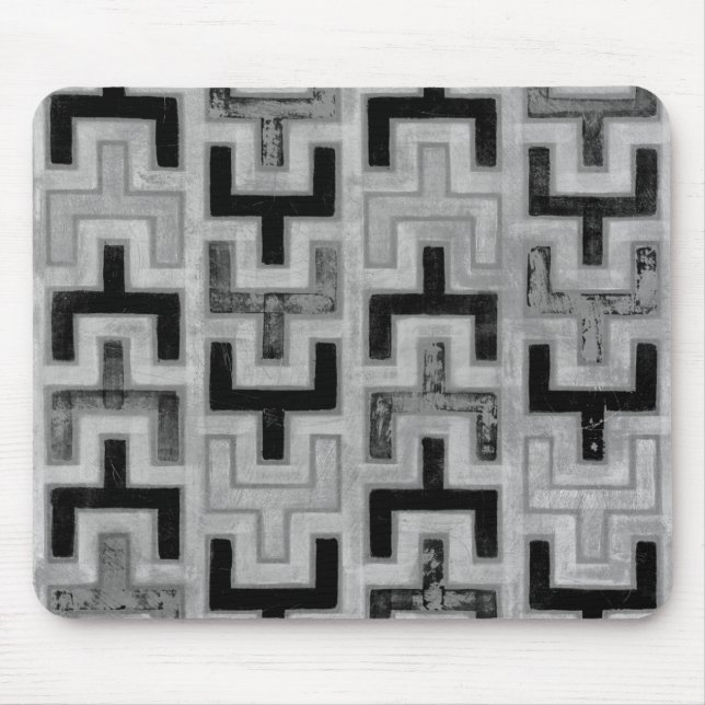 African Mudcloth Textile with Geometric Patterns Mouse Mat (Front)