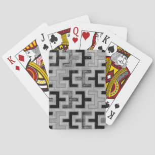 African Mudcloth Textile with Geometric Patterns Playing Cards