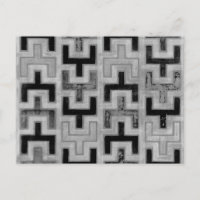 African Mudcloth Textile with Geometric Patterns