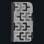 African Mudcloth Textile with Geometric Patterns Samsung S4 Wallet Case<br><div class="desc">This print was made by Norman Wyatt,  Jr. in the style of an African mudcloth. The mudcloth textile originated in Mali and is a sign of cultural identity. Display your love of global culture and geometric patterns by purchasing this print!</div>