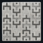 African Mudcloth Textile with Geometric Patterns Stone Coaster<br><div class="desc">This print was made by Norman Wyatt,  Jr. in the style of an African mudcloth. The mudcloth textile originated in Mali and is a sign of cultural identity. Display your love of global culture and geometric patterns by purchasing this print!</div>