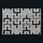 African Mudcloth Textile with Geometric Patterns Tea Towel<br><div class="desc">This print was made by Norman Wyatt,  Jr. in the style of an African mudcloth. The mudcloth textile originated in Mali and is a sign of cultural identity. Display your love of global culture and geometric patterns by purchasing this print!</div>