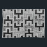 African Mudcloth Textile with Geometric Patterns Tea Towel<br><div class="desc">This print was made by Norman Wyatt,  Jr. in the style of an African mudcloth. The mudcloth textile originated in Mali and is a sign of cultural identity. Display your love of global culture and geometric patterns by purchasing this print!</div>