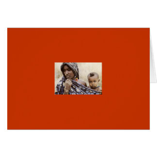 African Mum with Nose Ring and Baby