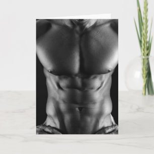 African Muscle Greetings Card