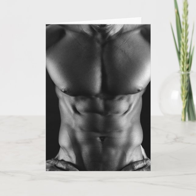 African Muscle Greetings Card (Front)