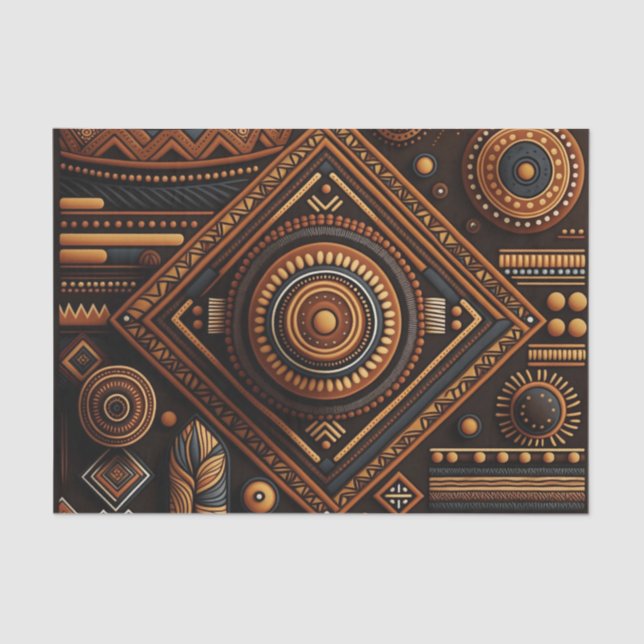 African native traditional pattern. Ethnic Africa  Tissue Paper (Front)