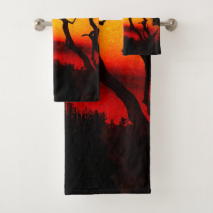 African Nightsky Sunset Bath Towel Set