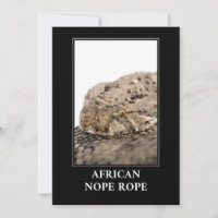 African Nope Rope - Puff adder Snake Danger