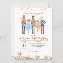 African Nutcracker Winter Birthday Invitation