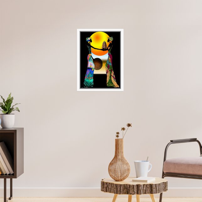 African Offering: Sacred Exchange in Silhouette Poster (Creator Uploaded)