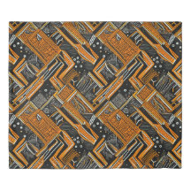 African Orange and Black Motives