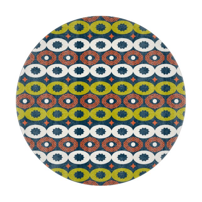 African Oval Shapes: Colourful Seamless. Cutting Board (Front)