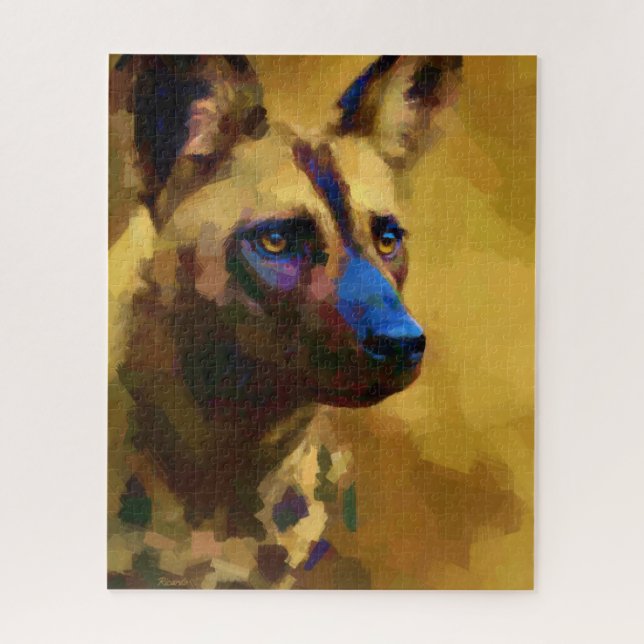 African Painted Wolf  Jigsaw Puzzle (Vertical)