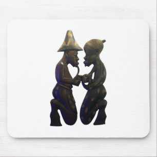 African Paired Hearts: A Lovely Beautiful Moment Mouse Mat
