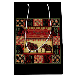 African patchwork , African, tribal , Asian, worl Medium Gift Bag