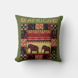 African patchwork cushion