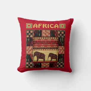 African patchwork cushion