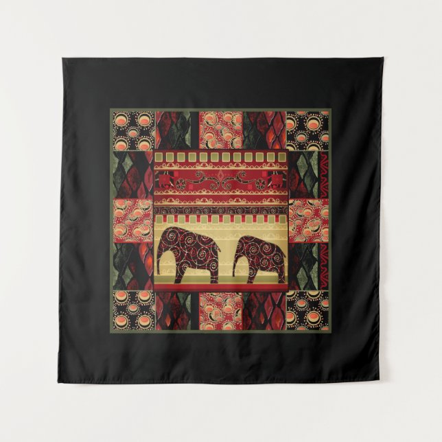 African patchwork tapestry (Front)