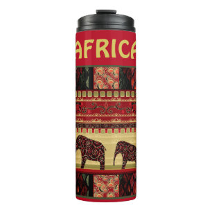 African patchwork  thermal tumbler