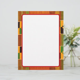 African Pattern Border Paper Custom Letterhead