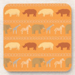 African pattern coaster<br><div class="desc">Seamless pattern with african animals and stripy ornament  © and ® Bigstock® - All Rights Reserved.</div>