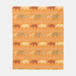 African pattern fleece blanket