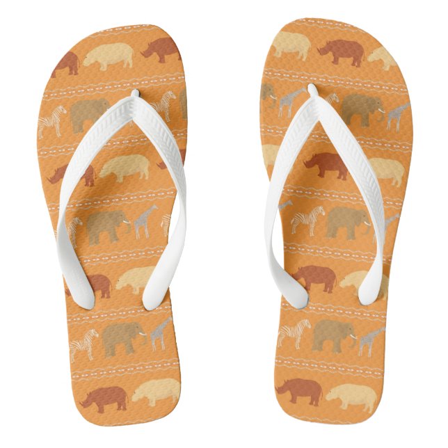 African pattern flip flops (Footbed)