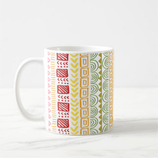 African Pattern Fresh Colours Mud Cloth Art Coffee Mug