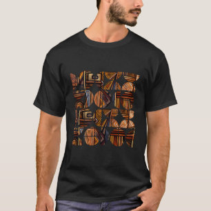 African Pattern Geometric Circle Style Afrocentric T-Shirt