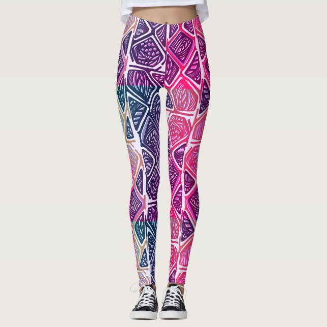 African Pattern Leggings (Front)