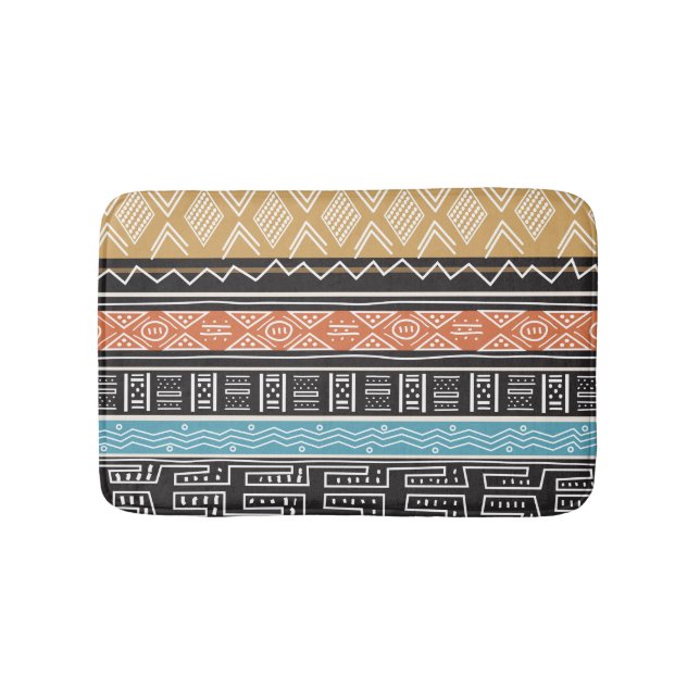 African Pattern Mix Bath Mat (Front)