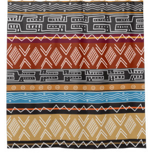 African Pattern Mix Shower Curtain