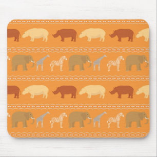 African pattern mouse mat