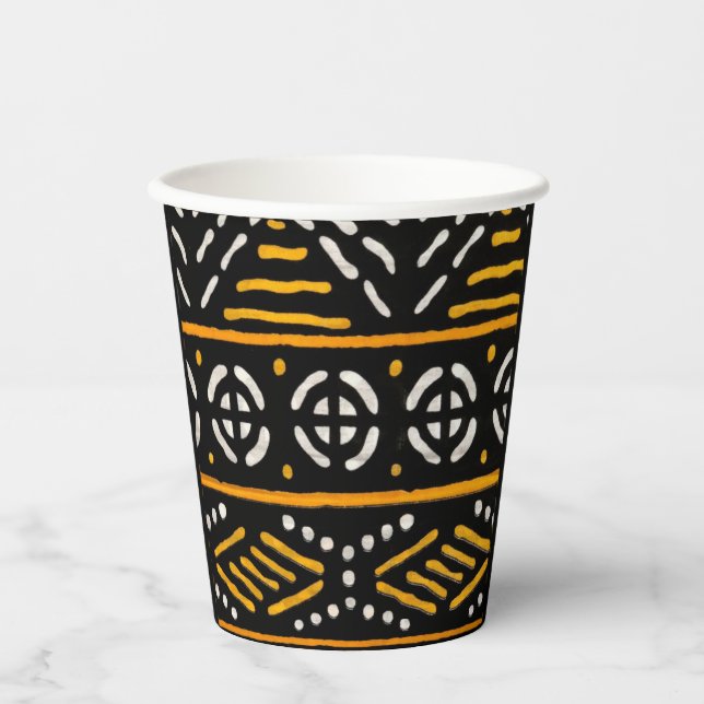 African Pattern Paper Cups (Front)