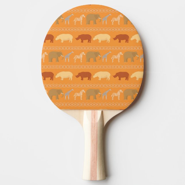 African pattern ping pong paddle (Front)
