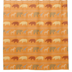 African pattern shower curtain
