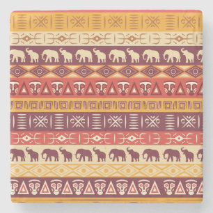 African Pattern Stone Coaster
