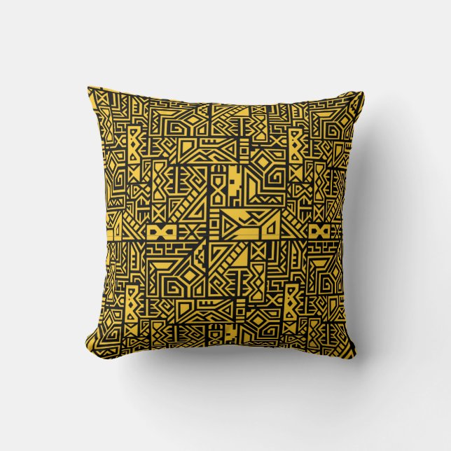 African Pattern Throw Pillow (Front)