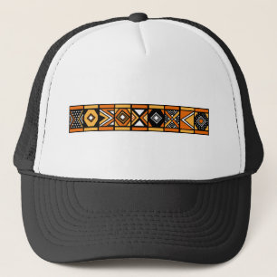 African pattern trucker hat