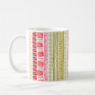 African Pattern Watermelon Colours Coffee Mug