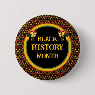 African Patterns Black History Month Celebration 6 Cm Round Badge