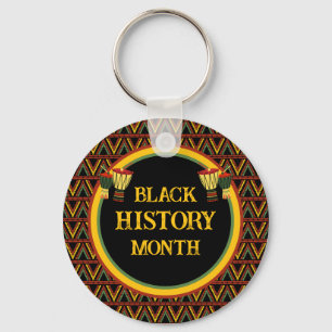African Patterns Black History Month Celebration  Key Ring
