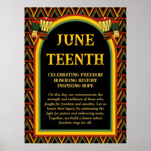 African Patterns Juneteenth Celebration  Poster