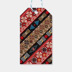 African patterns, oriental pattern throw pillow gift tags
