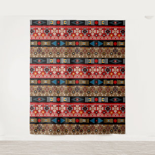 African patterns, oriental pattern throw pillow tapestry