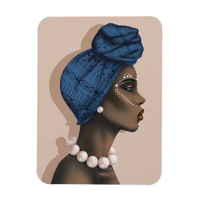 African pearl photo magnet (Vertical)