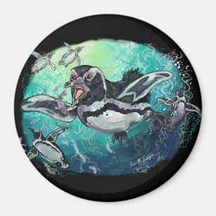African Penguin Fishy Feast Magnet