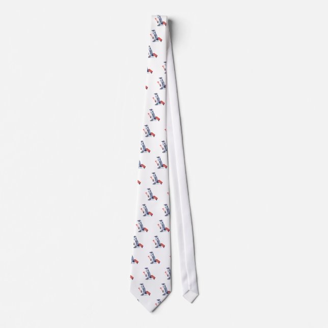 African Penguin with a Suitcase Tie (Front)