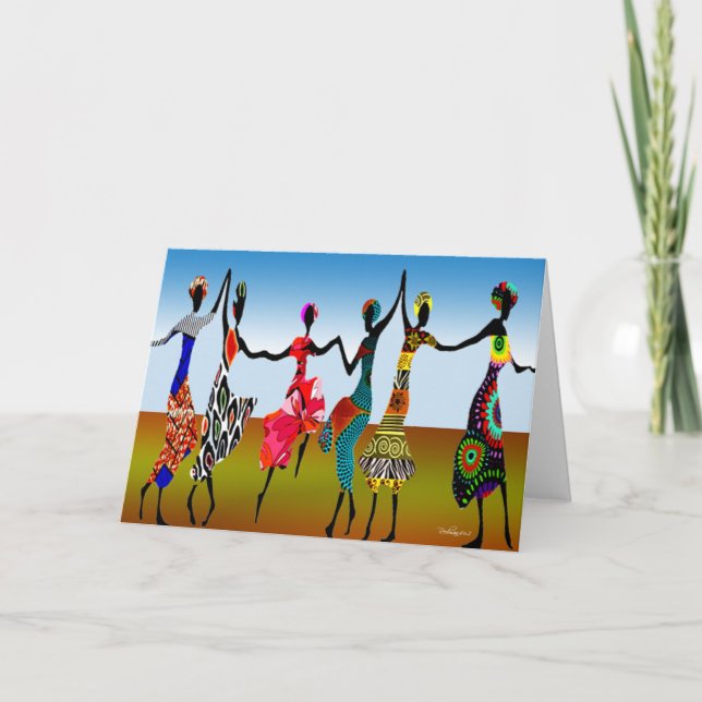 African Praise Dance Card (Front)
